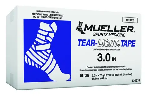 MUELLER Tear-Light® Tape, bílá, 7,6 cm x 6,8 m, 16 ks