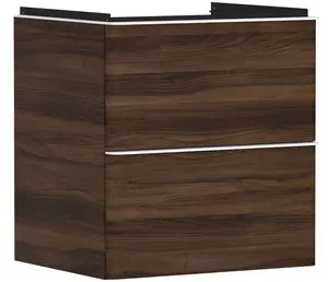 Hansgrohe Xelu Q - Umývadlová skrinka, 63x58x50 cm, 2 zásuvky, tmavý orech/matná biela 54026700
