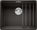 Blanco Etagon 500 - Silgranitový drez, 53x43 cm, s pojazdmi, čierna 526349