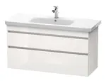 Duravit DuraStyle - Umyvadlová skříňka 61x113x45 cm, 2 zásuvky, lesklá bílá DS649502222