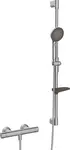 Hansa Prisma - Sprchový set s termostatom, 3 prúdy, brúsená oceľ 4813043180