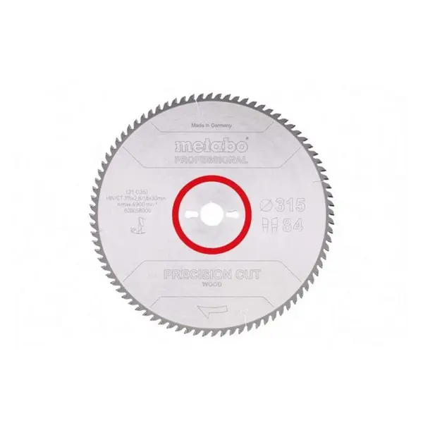 Metabo Príslušenstvo - Pílový kotúč na drevo 315x30 mm, 84 zubov 628058000