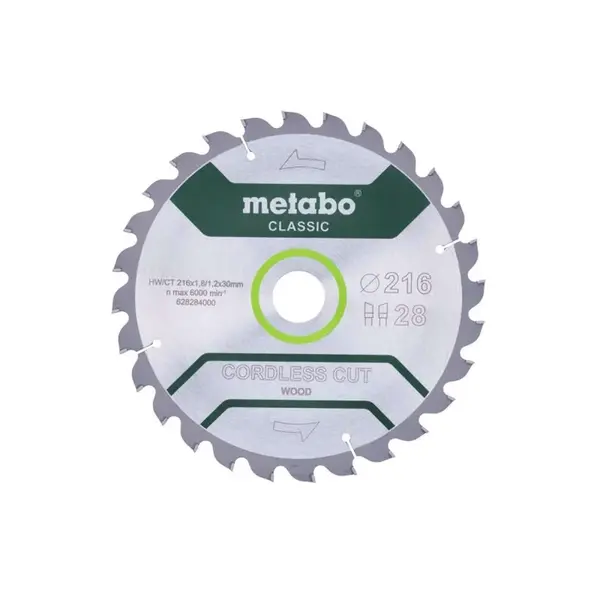 Metabo Príslušenstvo - Pílový kotúč na drevo 216x30 mm, 28 zubov 628284000