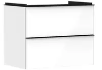 Hansgrohe Xelu Q - Umyvadlová skříňka, 63x78x50 cm, 2 zásuvky, lesklá bílá/matná černá 54027670