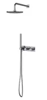 OMNIRES Contour - Sprchový set s batériou pod omietku, s telesom, priemer 25 cm, chróm SYSCT10CR