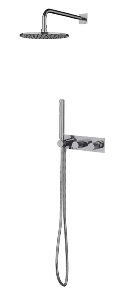 OMNIRES Contour - Sprchový set s batériou pod omietku, s telesom, priemer 25 cm, chróm SYSCT10CR