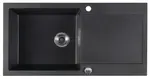Sapho Dřezy - Granitový dřez, 97x50 cm, černá GR1614