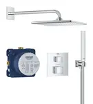 Grohe Precision Cube - Sprchový set s termostatem pod omítku, 31x31 cm, chrom 34879000