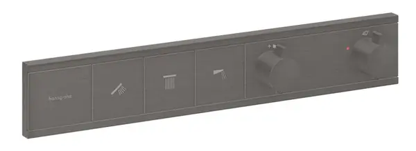 Hansgrohe RainSelect - Termostatická batéria pod omietku, na 3 spotrebiče, kefovaný čierny chróm 15381340