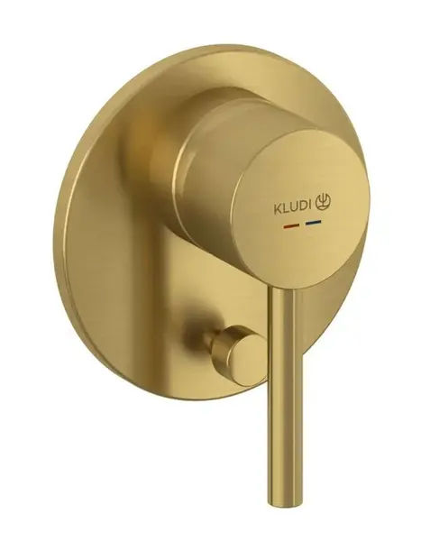 Kludi Bozz - Batéria pod omietku, na 2 spotrebiče, kefované zlato 38716N076