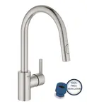 Grohe Feel - Dřezová baterie s výsuvnou sprškou, supersteel 31486DC1