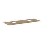 Hansgrohe Xelu Q - Doska pod umývadlo 156x55 cm, 2 výrezy, prírodný dub 54126230
