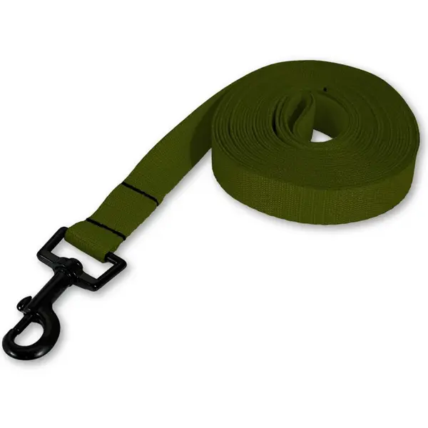 PafDog® Lehké stopovací vodítko ploché, 2cm - khaki zelená PAF-342