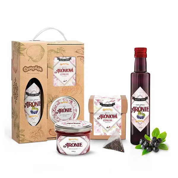 OVOCŇÁK Dárková aroniová sada 3 kusy