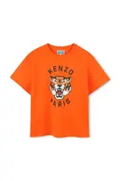 Dětské bavlněné tričko Kenzo Kids oranžová barva, s potiskem, K61505