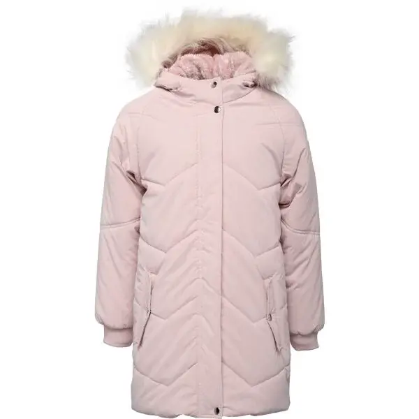 Lewro DENVIA Dívčí zimní kabát, růžová, velikost 140-146