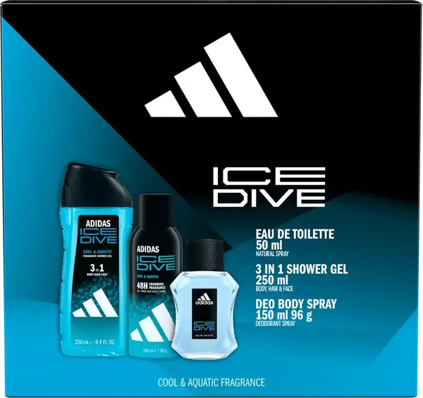 ADIDAS ICE DIVE EDT 50ml + BS 150ml + SG 250ml