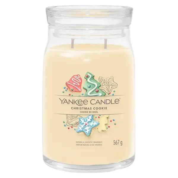 YANKEE CANDLE Signature Vonná sviečka veľká 2 knôty Christmas Cookie 567 g