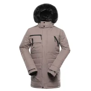 Pánská bunda s membránou ptx alpine pro werd světle šedá 5xl