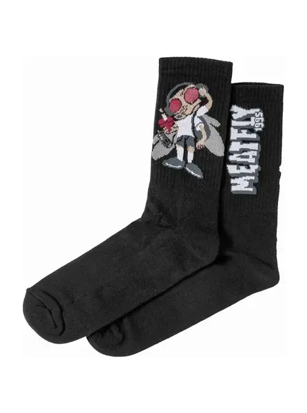 Meatfly ponožky Fly Black | Černá | Velikost L