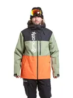 Meatfly pánská SNB & SKI bunda Manifold Black / Orange | Černá | Velikost XL