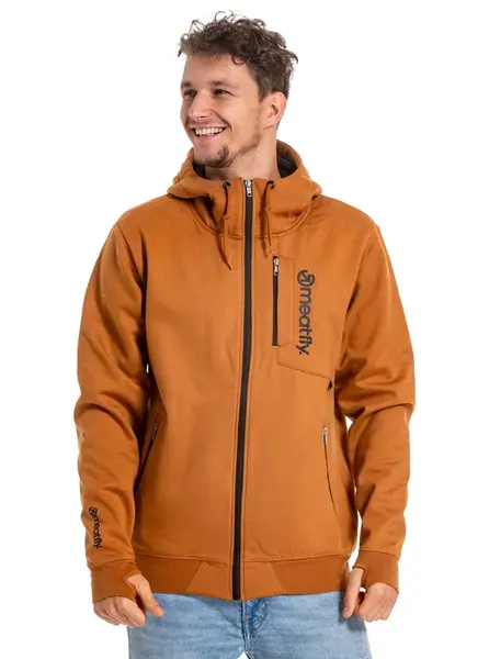 Meatfly pánská technická mikina Lightyear Brown Sugar | Hnědá | Velikost S