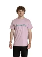 Meatfly pánské tričko MF Logo Mulberry | Růžová | Velikost L | 100% bavlna