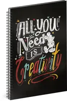 Špirálový blok Mickey - Creativity, linajkovaný, A5 (darček za 10 centov)