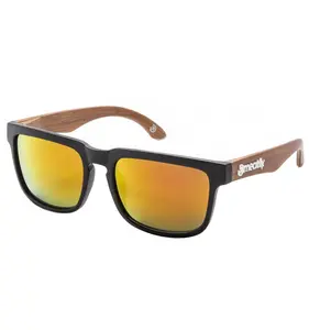 Meatfly sluneční brýle Memphis Black / Wood | Oranžová | Velikost One Size
