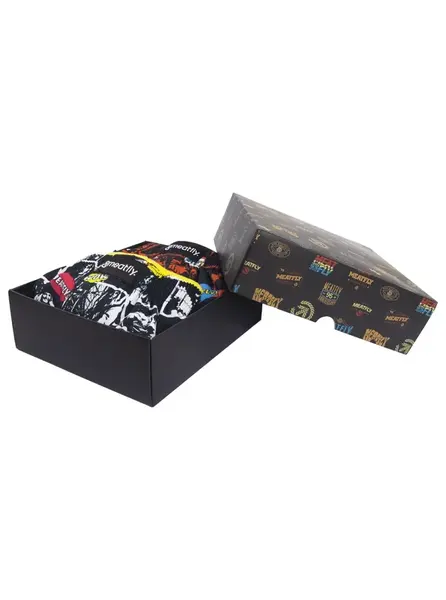 Meatfly pánské boxerky Agostino Red/Black Comics Gift Pack | Červená | Velikost M