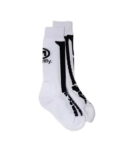 Meatfly ponožky Bones Long White | Bílá | Velikost S