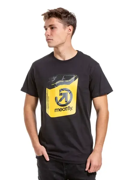 Meatfly pánské tričko Fueled Black | Černá | Velikost S | 100% bavlna