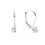 Náušnice s brilianty v bílém zlatě KLENOTA