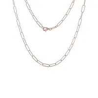 Řetízek typu Paperclip z růžového zlata v délce 42 cm KLENOTA