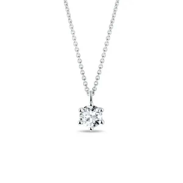 Prívesok s briliantom v bielom zlate KLENOTA