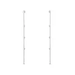 Retiazkové náušnice z bieleho zlata so sladkovodnými perlami KLENOTA