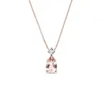 Přívěsek z růžového zlata s morganitem KLENOTA