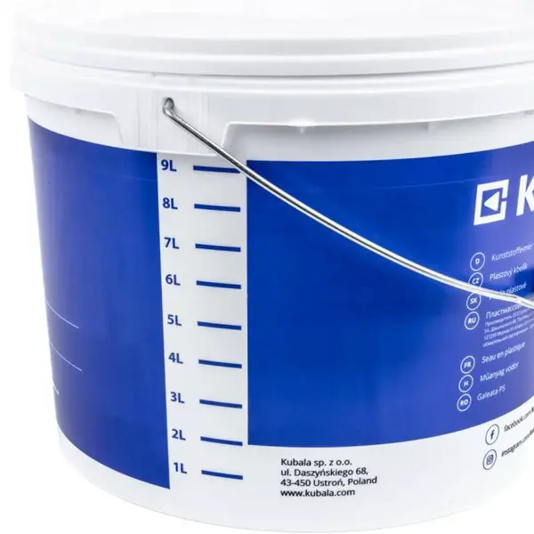 Kbelík plastový s víkem a stupnicí, 10 l, Kubala