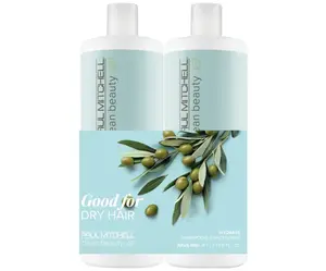 Sada pro suché vlasy Paul Mitchell Clean Beauty Hydrate Save Big Duo + dárek zdarma
