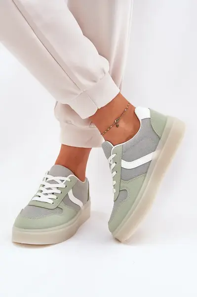 Boto Nízké Dámské Tenisky Na Platformě Zelené Telmira