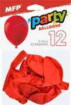Balónek nafukovací 12ks sáček standard 26cm červený