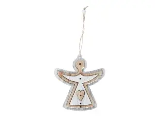 Závěs Anděl dřevěný 12,5cm 3D