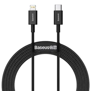 Rychlonabíjecí datový kabel Baseus Tungsten Gold PD 20W 2m USB-C na Lightning černý