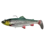 Savage gear gumová nástraha 4d rattle shad trout sinking green silver - 12,5 cm 35 g