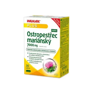 Walmark Ostropestřec mariánský 7000 mg, silymarin, podpora jater a detoxikace 30 tablet