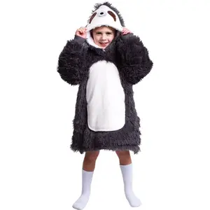 Cozy Noxxiez Leňochod Hrejivá televízna mikinová deka s kapucňou pre deti 3 - 6 rokov