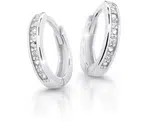 Cutie Jewellery Pôvabné kruhové náušnice z bieleho zlata C3342-80-X-2 biela