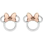Disney Slušivé strieborné bicolor náušnice Minnie Mouse E901880TL