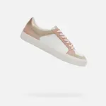 Cream women's sneakers Geox Emmeleny - Women's