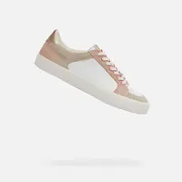 Cream women's sneakers Geox Emmeleny - Women's